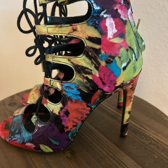 Steve Madden Multicolor Lace-Up Heels - Picture 1 of 3